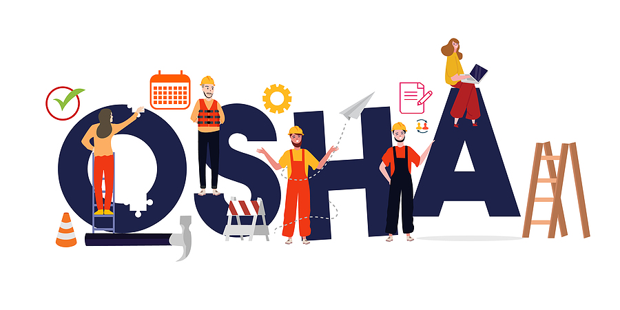 Occupational Safety and Health Administration OSHA. Worker safe environment regulation.